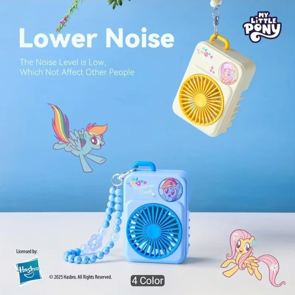 My Little Pony Flower Bead Chain Mini Fan Portable Handheld MLP FLUTTERSHY